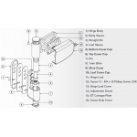 door hinge exploded parts